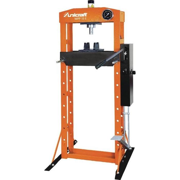 Unicraft, Presswerkzeug, Werkstattpresse WPP 15 E 15 t 160 mm min:173 / max: 985 mm