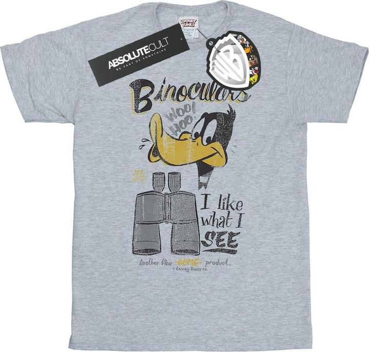 Immagine prodotto Looney Tunes Daffy Duck Binoculars Maglietta Uomo (L)