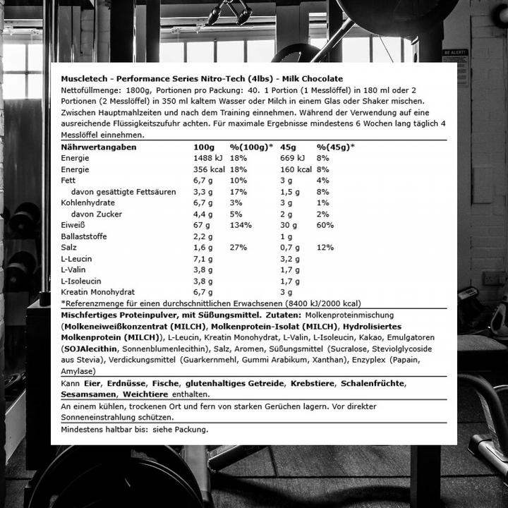 Produktbild Muscle Tech Nitro Tech (1800 g, 1x, Milchschokolade)