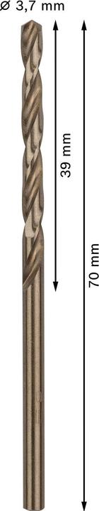 Image du produit Bosch Professional Zubehör Forets en métal HSS-Co, DIN 338. Pour perceuses/tournevis rotatifs (3.7 millimètres)