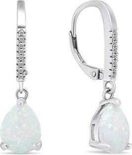 Image du produit Brilio Silver - Decent silver earrings with synthetic opals EA652W (Pierres synthétiques)