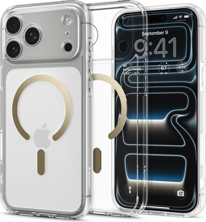 Produktbild Spigen Ultra Hybrid MagSafe Schutzhülle für Apple iPhone 17 Pro klar gold (Apple iPhone 17 Pro)