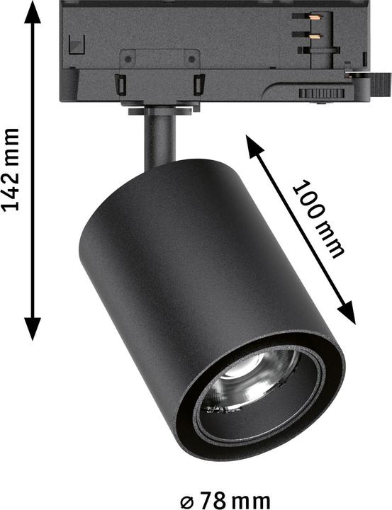 Image du produit Paulmann Spot sur rail à LED PAUL (3000 lm)