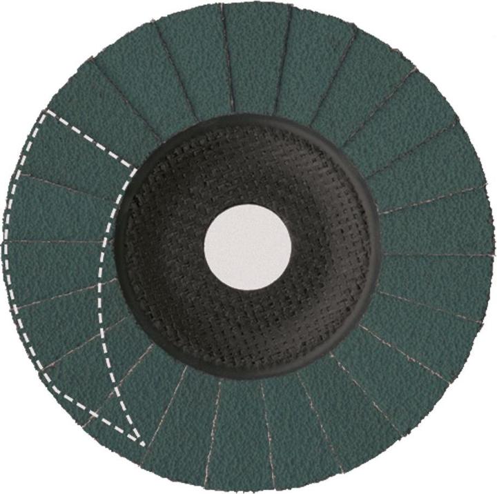 Produktbild Lukas Fächerschleifscheibe V2 POWER universal Ø 125 mm Zirkonkorund Korn 60 schräg (60)
