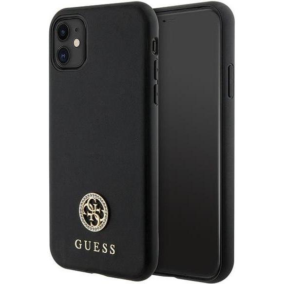 Guess GUHCN61PS4DGPK iPhone 11 / Xr 6.1" czarny/black hardcase Strass Metal Logo (Apple iPhone 11), Smartphone Hülle, Sc...