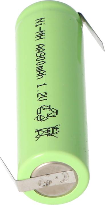 Actual product image AccuCell Akku Flat Top Mignon AA mit Lötfahne in Z-Form (1 pcs., AA, 800 mAh, Battery + charger)