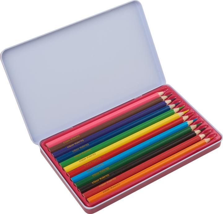 Produktbild Topp Colorful World Designdose mit 12 Premium-Buntstiften (Multi, 12 x)