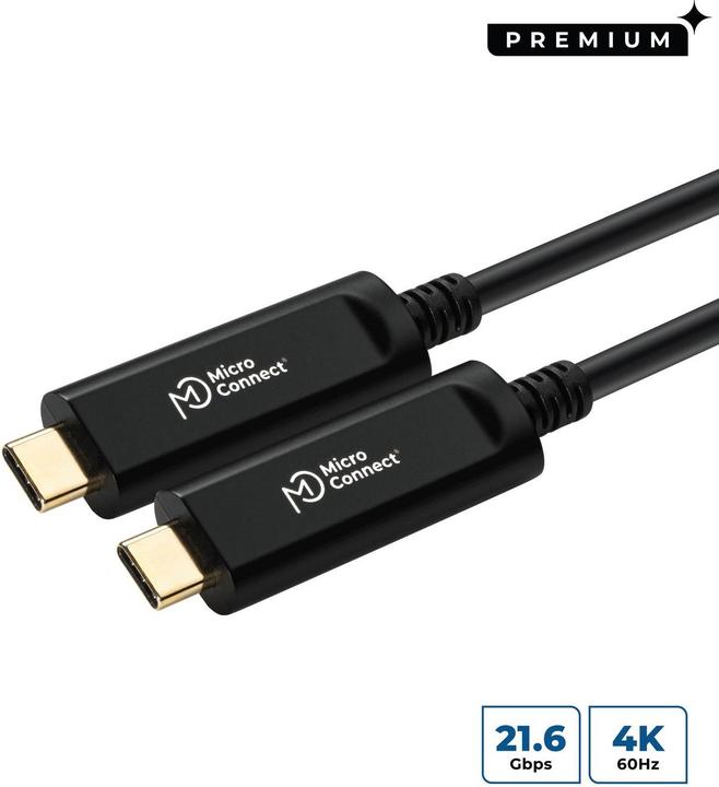 Actual product image MicroConnect USB3.1CC20OP USB Cable 20 m 3.2 Gen 1 (3.1 Gen 1) USB C Black (20 m, USB 3.2 Gen 2)