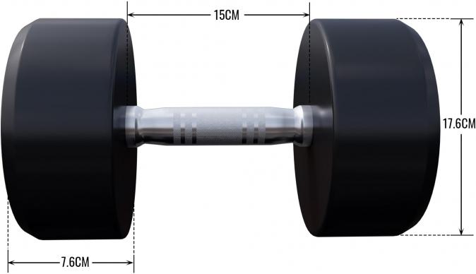 Actual product image Gorilla Sports Round dumbbells (1 x 20 kg)