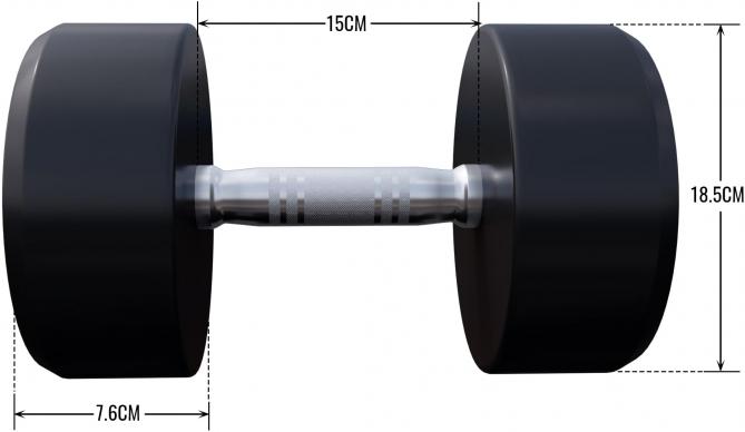 Actual product image Gorilla Sports Round dumbbells (1 x 22.5 kg)