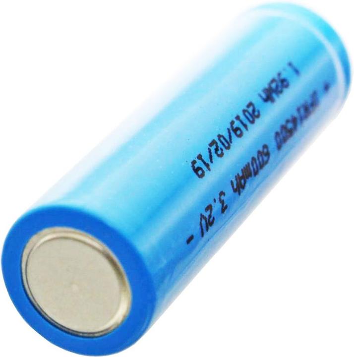 Actual product image Solar Battery IFR 14500 AA, Flat Top unprotected (1 pcs., AA, 600 mAh)