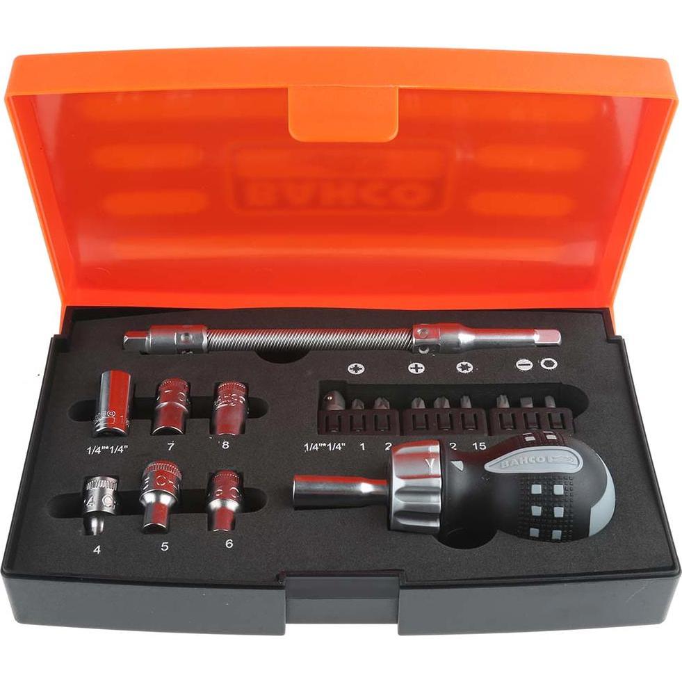 Bahco, Sechskantschlüssel, 18pcs Stubby Ratcheting Set