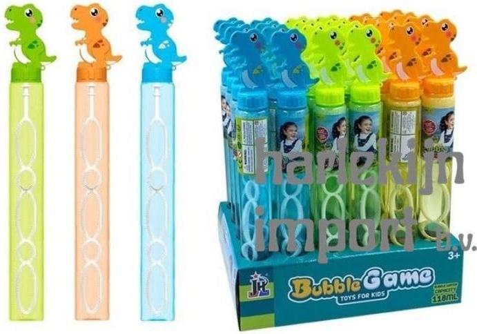 Johntoy Seifenblasenmaschine Einhorn und Dinosaurier 118ml 24 Stück.