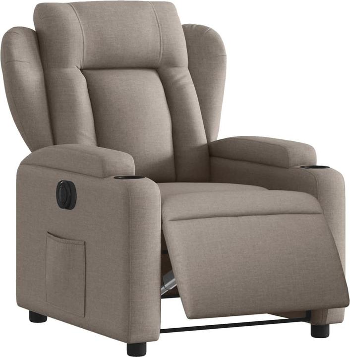 Produktbild vidaXL Relaxsessel Fernsehsessel Liegesessel Sessel Elektrisch Taupe Stoff