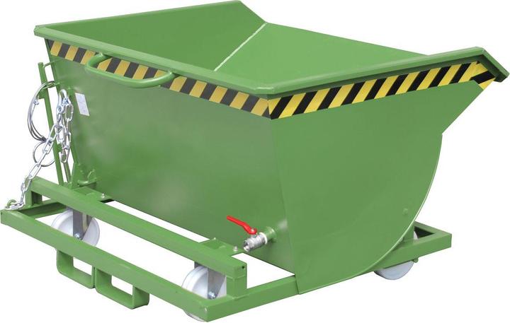 Produktbild eurokraft pro Kippbehälter für Späne, mit Polyamidrädern (500 l)
