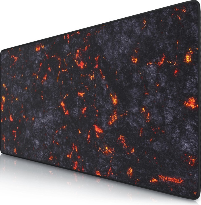 Produktbild Titanwolf Gaming Mauspad XXL, glattes Stoffgewebe, Speed Mausmatte 900 x 400mm grosse Fläche, Lavamotiv (XXL)