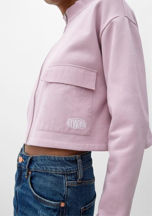 Produktbild s.Oliver Sweatshirt Jacke Sweatjacke im Boxy Fit (S)