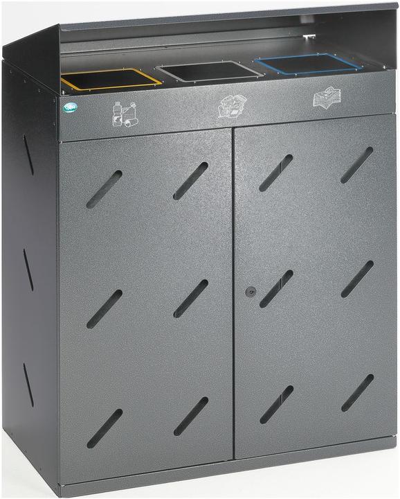 Image du produit VAR Poste de tri des déchets, triple ouverture de dépôt, capacité 300 l, mica de (300 l)