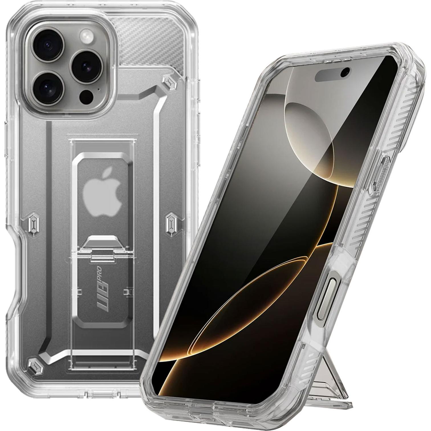 Supcase Unicorn Beetle Pro Rundum-Hülle (Apple iPhone 16 Pro Max), Smartphone Hülle, Transparent