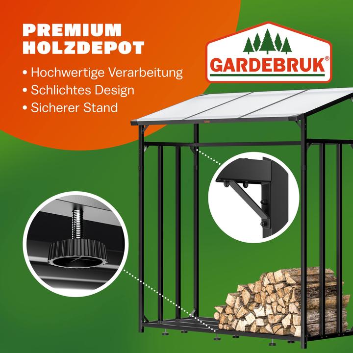 Actual product image Gardebruk Holzlager (163 x 70 x 198 cm)