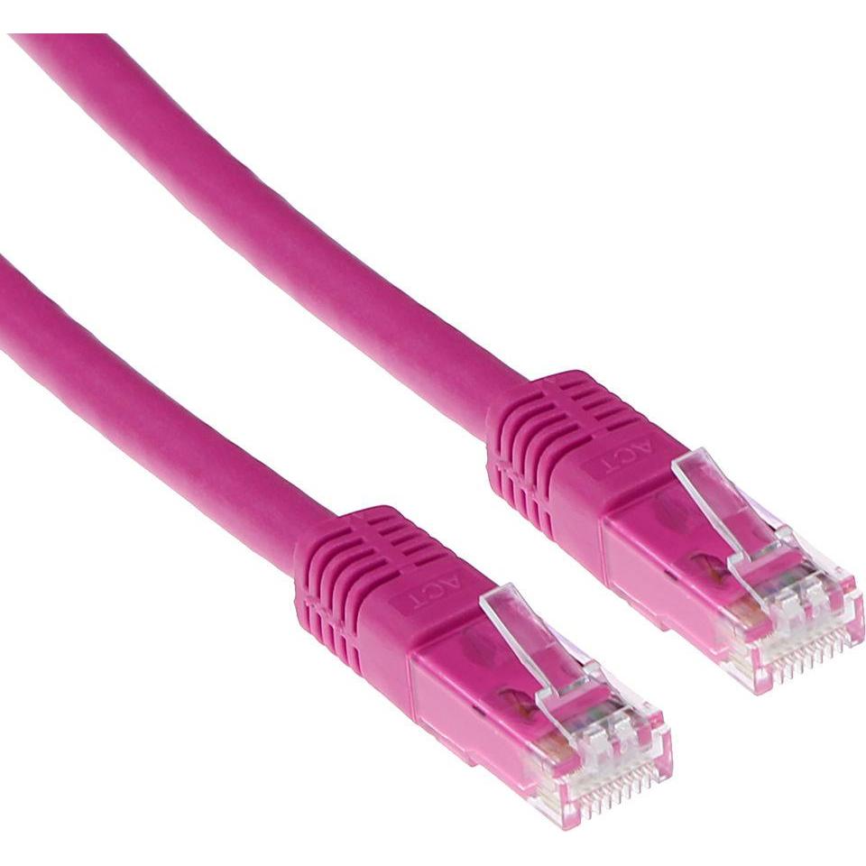 Thumbnail - ACT CAT6A UTP 7m 7m Cat6a U/UTP (UTP) Pink Netzwerkkabel (U/UTP, CAT6a, 7 m), Netzwerkkabel