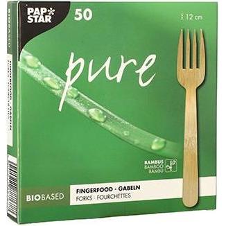Thumbnail - Papstar, Einweggeschirr, Fingerfood - Gabeln "pure" (50 x)