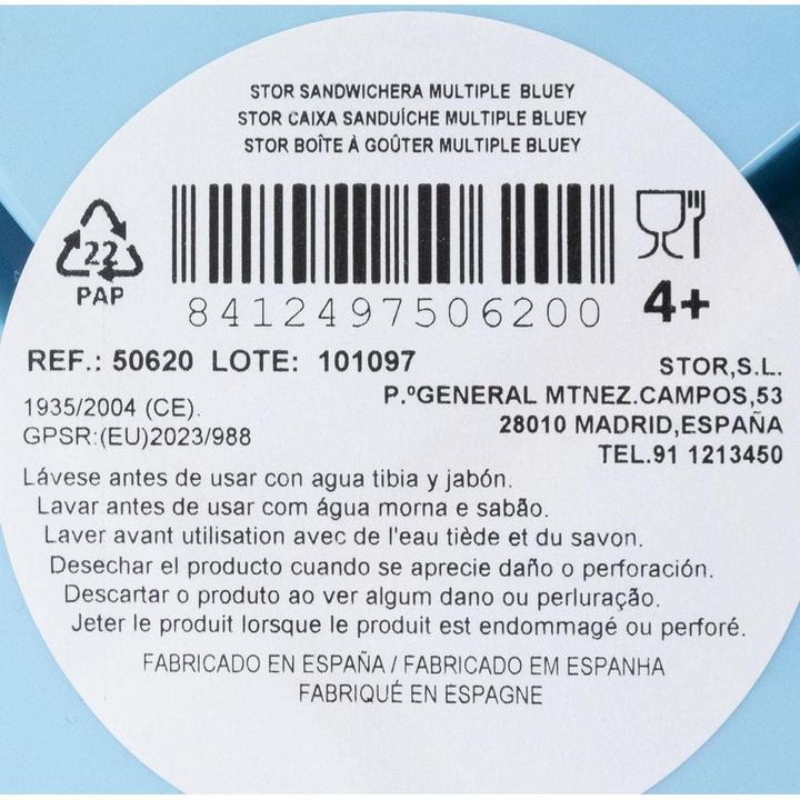 Produktbild Bluey Euromic - Multi Compartment Sandwich Box