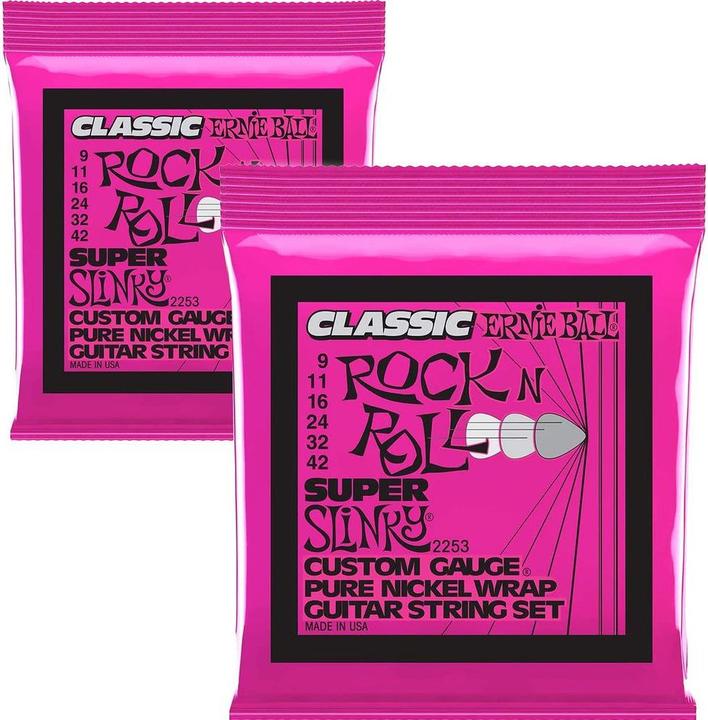 Actual product image Ernie Ball Super Slinky Classic Rock N Roll (6x, Electric guitar, 0.04")