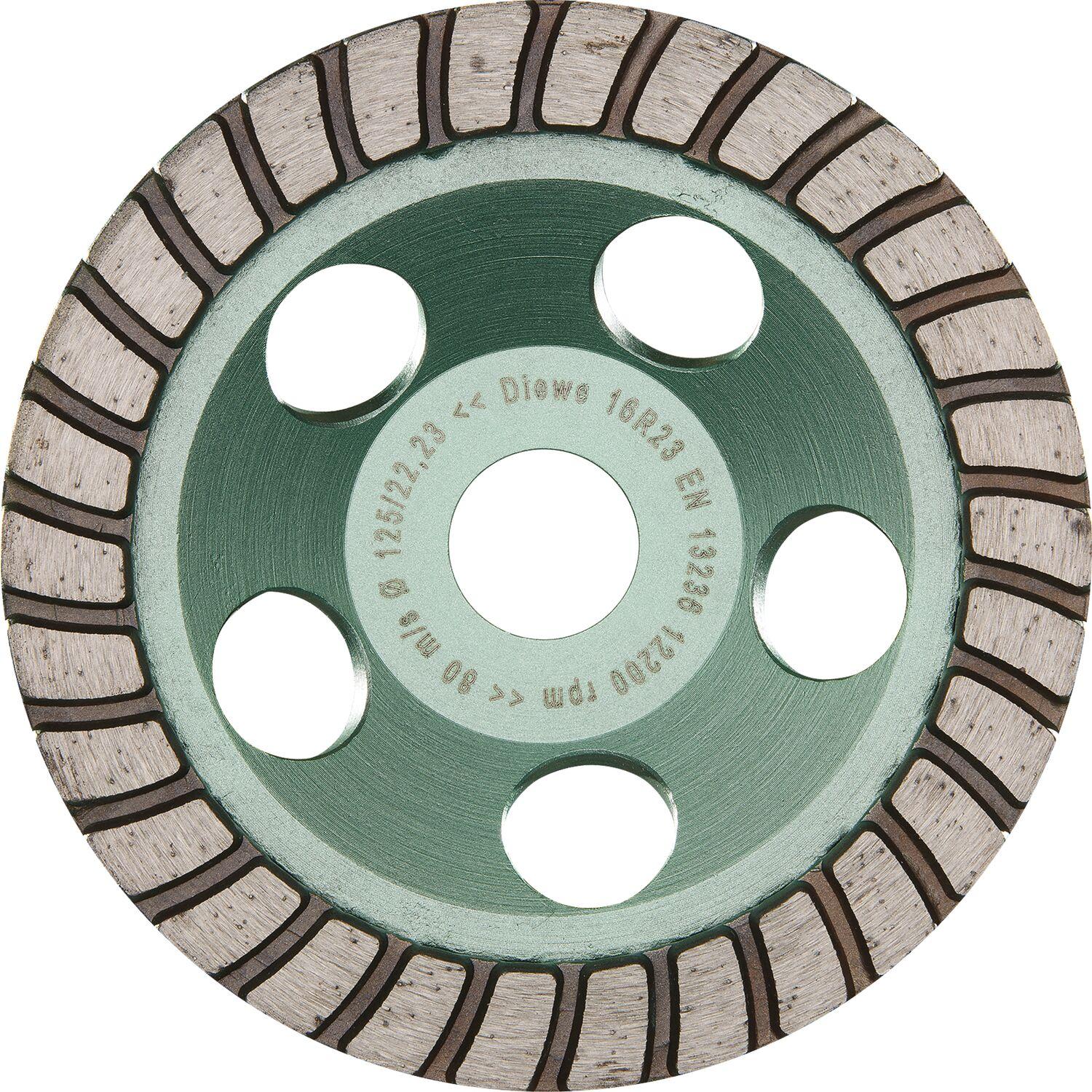 Diewe, Schleifmittel, Diamant-Trockenschleifteller Special Line Turbo 125 x 22 x 22.23 mm