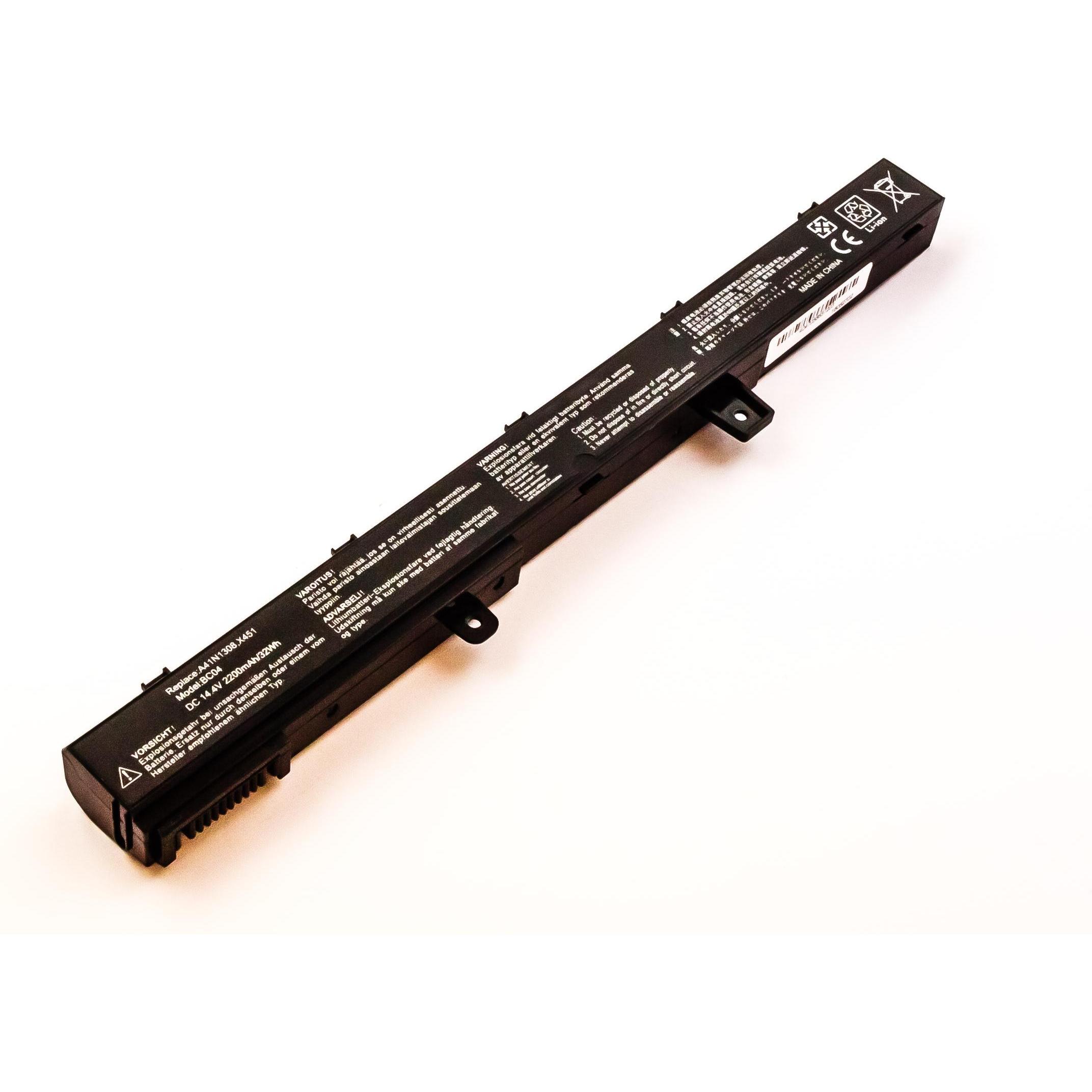AGI Akku kompatibel mit Asus R512CA-SX246H - Akku - 2.200 mAh (2200 mAh), Notebook Akku, Schwarz