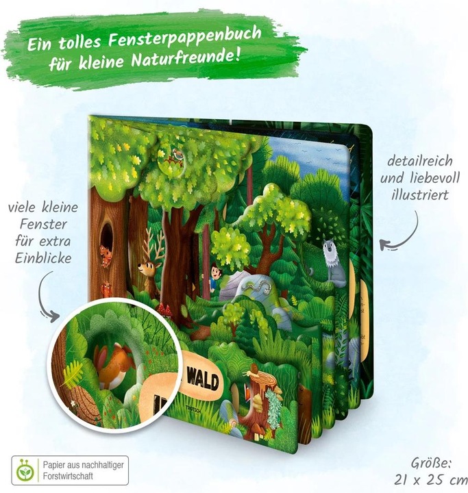 Produktbild Fensterbuch Im Wald (Deutsch, Trötsch Verlag GmbH & Co. KG, 2024)