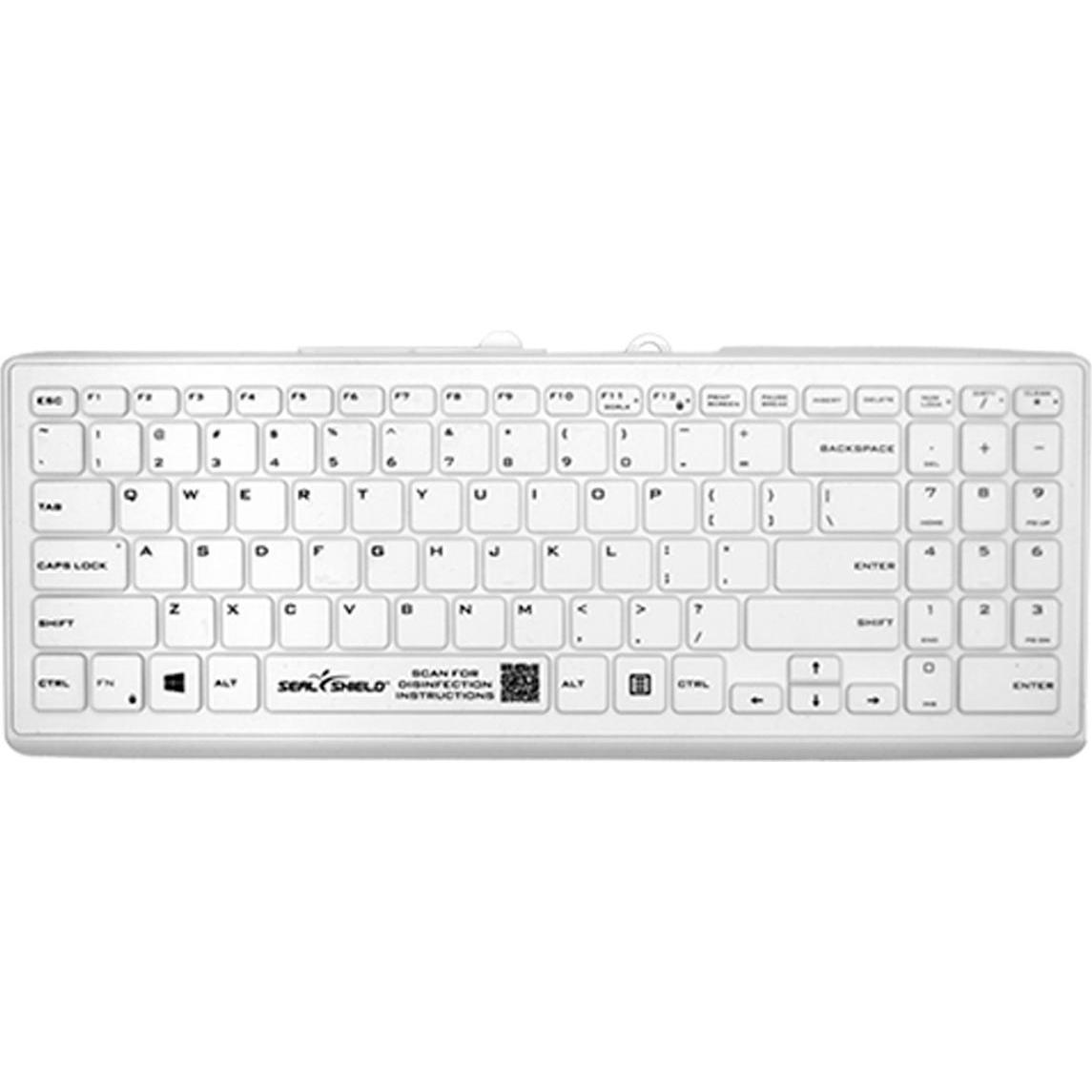 Seal Shield Tastatur Cleanwipe Pro White (Germania, Cablato), Tastiera, Bianco