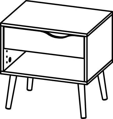 Produktbild Tvilum Oslo (50 x 39 x 49.5 cm)