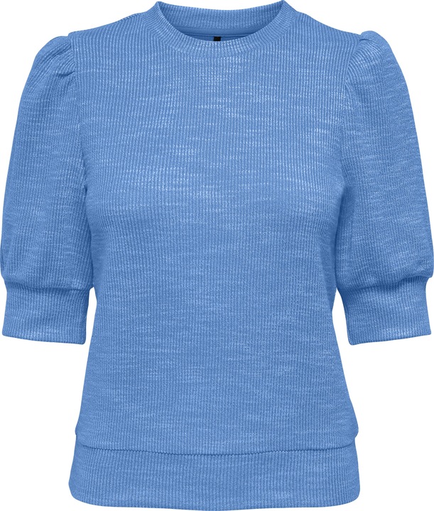 Only Normal geschnitten Rundhals Gesmokte Ärmelbündchen Puffärmel Top Top