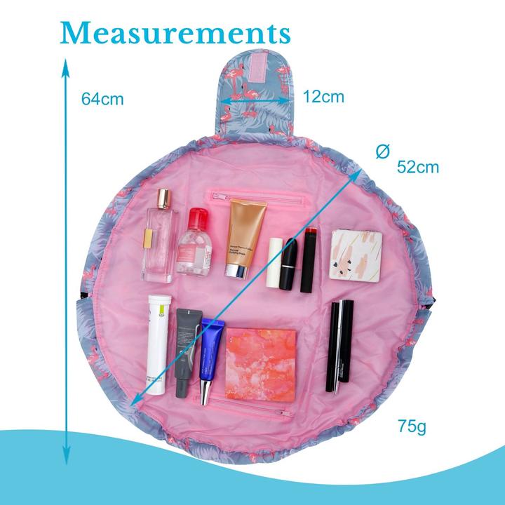 Produktbild Intirilife Kosmetiktasche in GRAU ROSA FLAMINGO