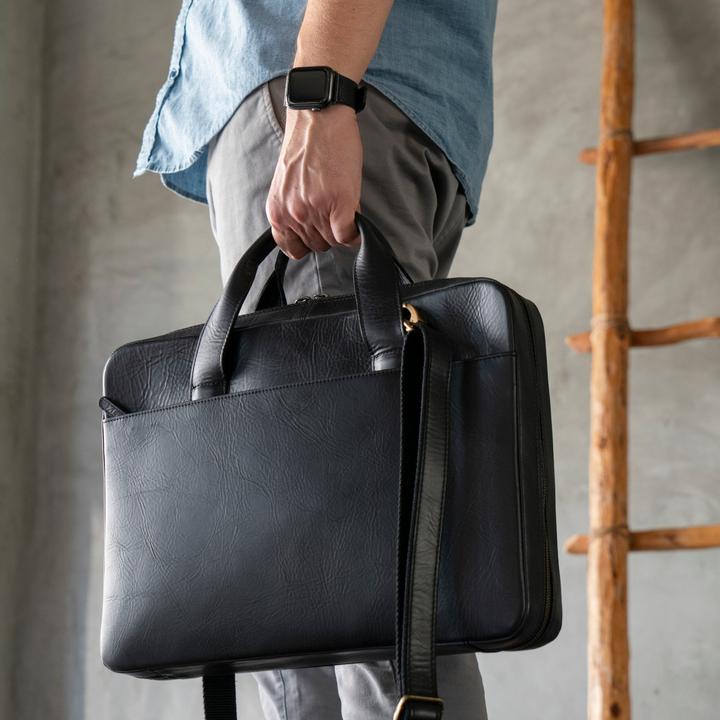 Produktbild Only-Bags.Store Top-Grain-Leder-Reise-16-Zoll-Laptoptasche, Aktentasche, Umhängetasche, Portfolio, Notebook (16")