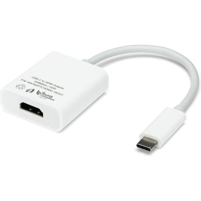 OWC Adattatore da USB-C a HDMI per display 4K (HDMI, 11 cm), Adattatore dati + video, Bianco