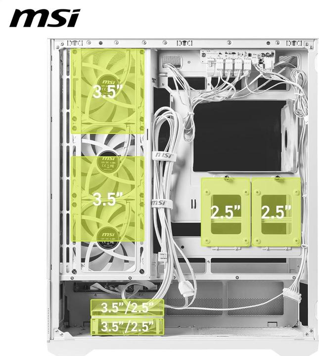 Actual product image MSI GEH Midi MAG PANO 110R PZ WHITE (ATX, mATX, Mini-ITX)