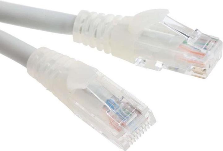 Actual product image RS PRO Ethernet cable Cat.6, 5m, grey patch cable, A RJ45 U/UTP Male, B RJ45, LSZH (U/UTP, CAT6, 5 m)
