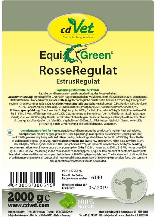 Produktbild cdVet EquiGreen RosseRegulat (1 Stk., 2000 g)