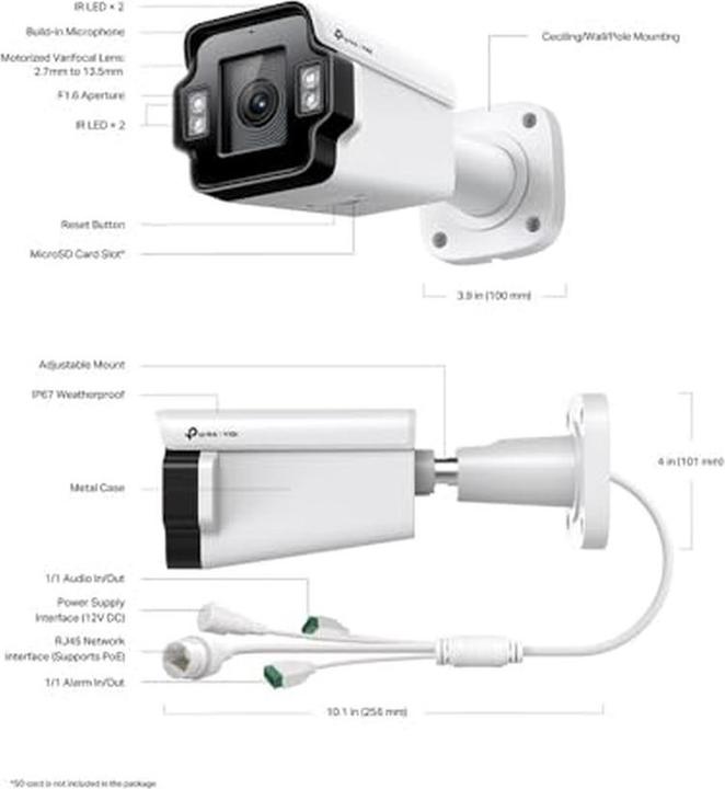 Image du produit TP-Link Caméra IP Pro ext. IA varifocale INSIGHT-S345ZI (2688 x 1520 pixels)