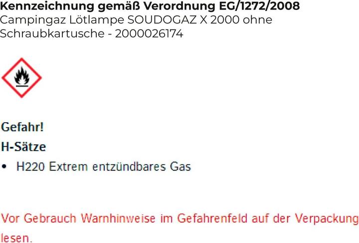 Produktbild Campingaz Soudogaz X 2000