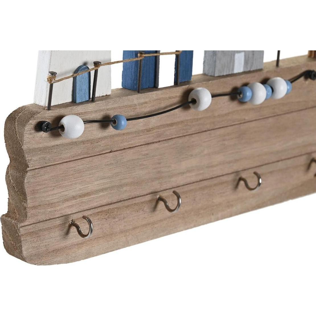 DKD Home Decor, Appendiabiti + Appendiabiti da parete, Wall mounted coat hanger MDF Wood (34,5 x 1,5 x 21,5 cm)