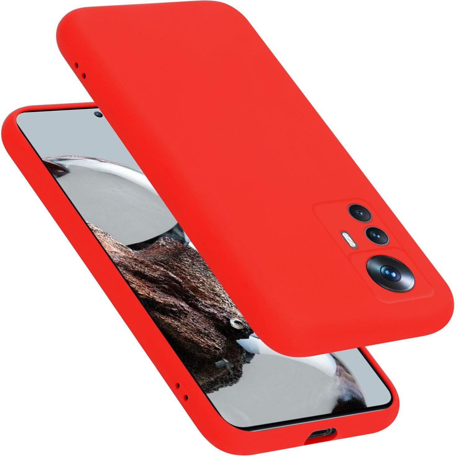 Cadorabo TPU Hülle für Xiaomi 12T / 12T PRO Liquid (Xiaomi 12T, Xiaomi 12T Pro), Smartphone Hülle, Rot