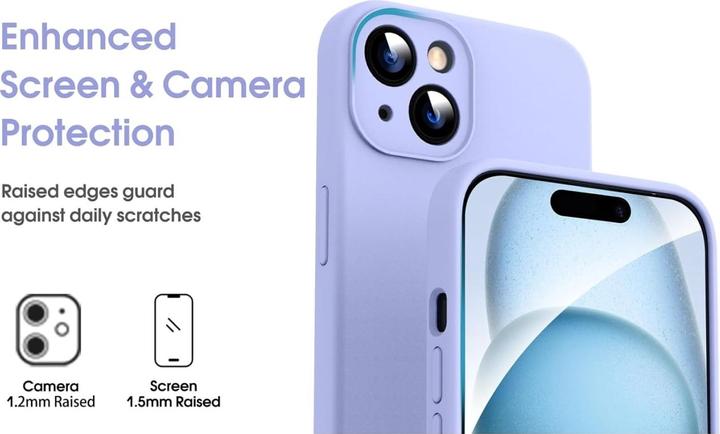 Actual product image Screenguard Apple iPhone 15 Plus Liquid Silicone Camera Protector Case (Apple iPhone 15 Plus)