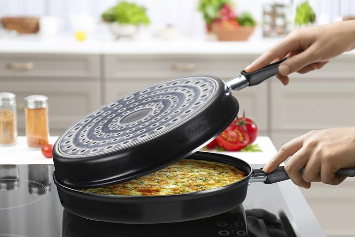 Productafbeelding Piardi Home Speciale lijn - Dubbele koekenpan 24cm (Koekenpan, Aluminium)