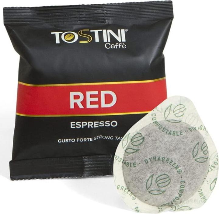Actual product image Tostini Red Espresso Pads (50 x Port.)