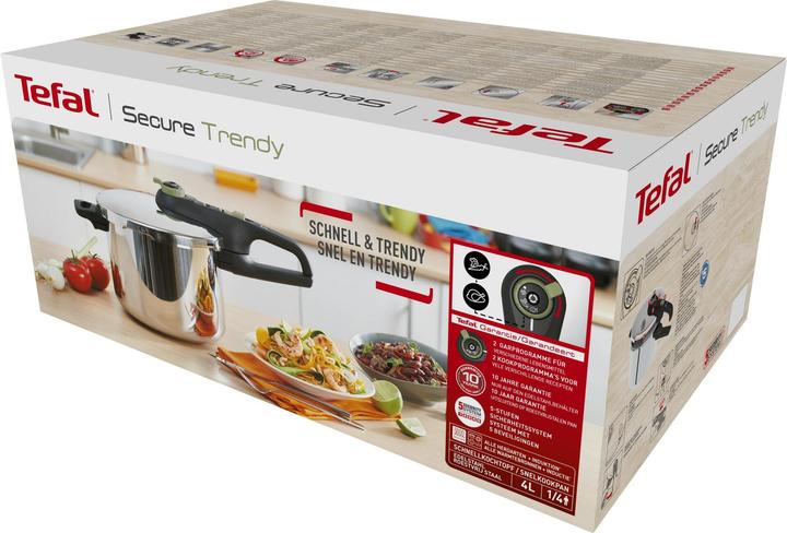 Actual product image Tefal Secure Trendy Schnellkochtopf (22 cm, Steam cooker, Stainless steel)