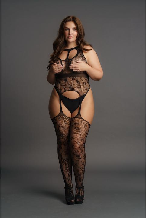 Produktbild Le Désir Lace suspender bodystocking with round neck