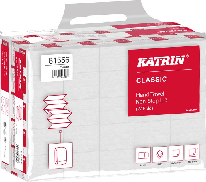Actual product image Katrin Towels W-Fold Interfold Classic Non Stop L 3 (2250 x)